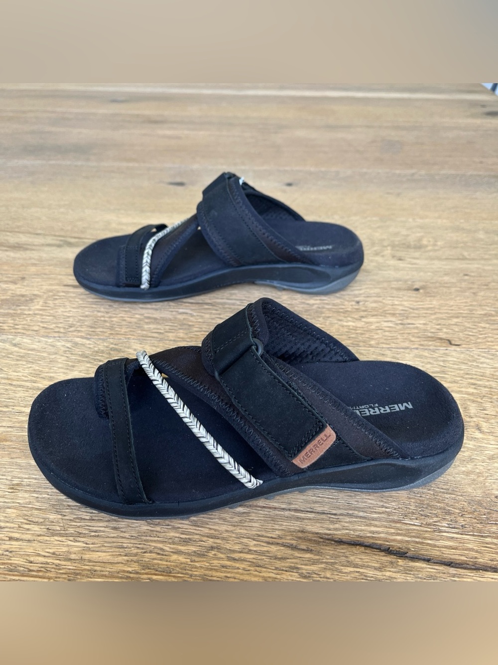 Size 7 Women’s Merrell Terran 4 Post Wrap Black Comfort Hiking Sandal J006404 - Picture 4 of 8